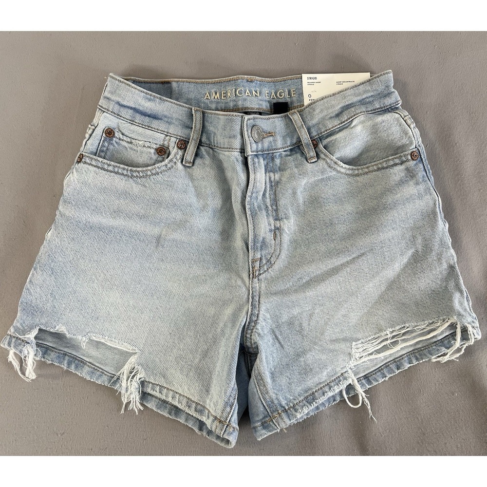 American Eagle Women's Relaxed Short Sz 0 25W New Distressed